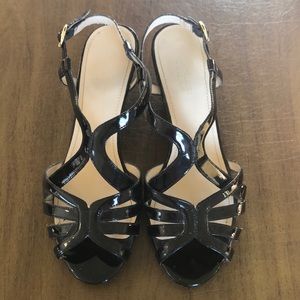 Black Naturalizer Wedge Slingbacks